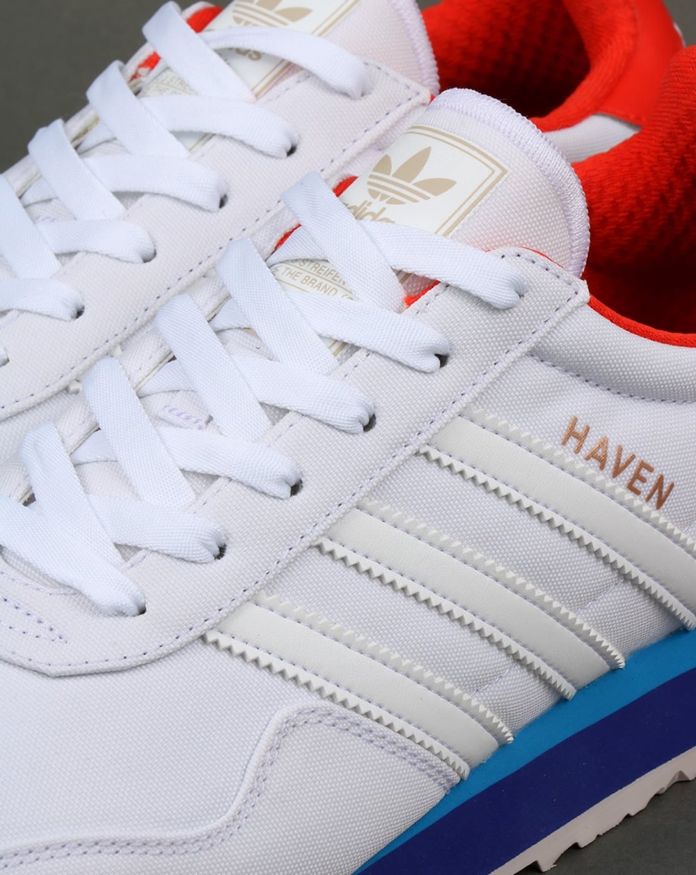 Adidas Haven Trainers White - orange