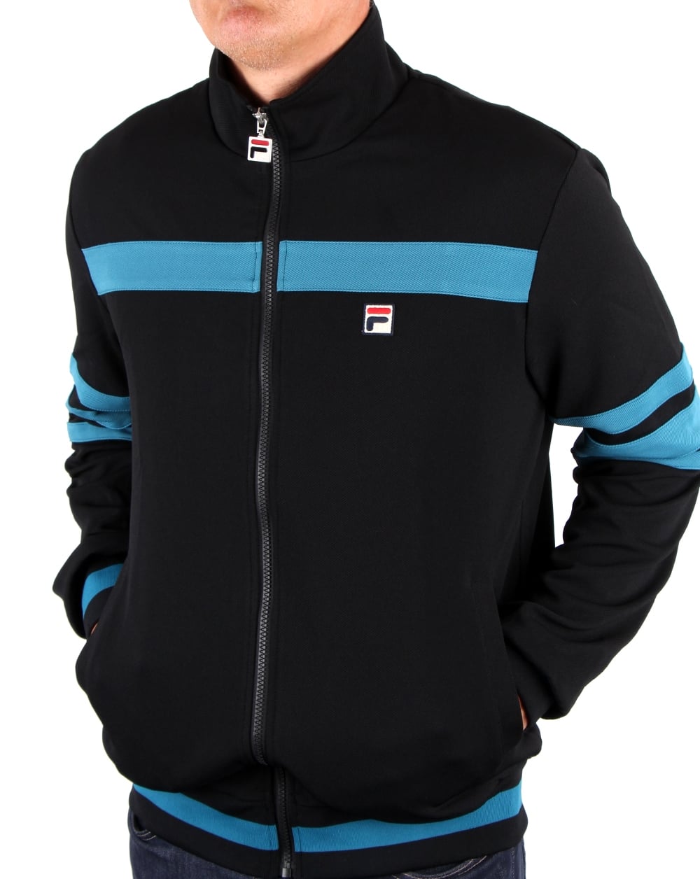 Fila Vintage Courto Track Top Black/ Blue