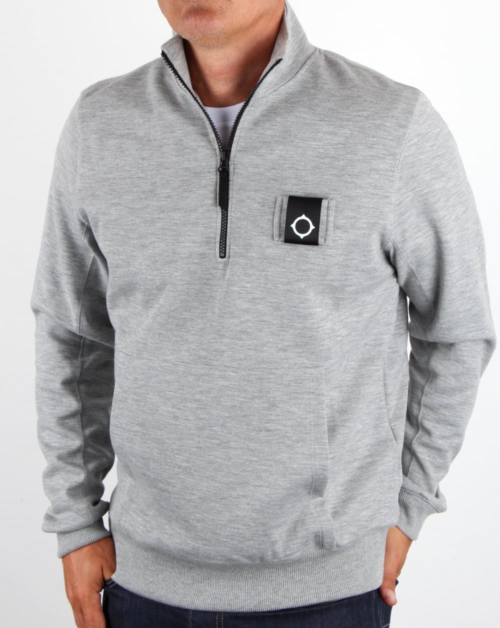 Ma.strum Scamp Funnel Neck Grey Melange