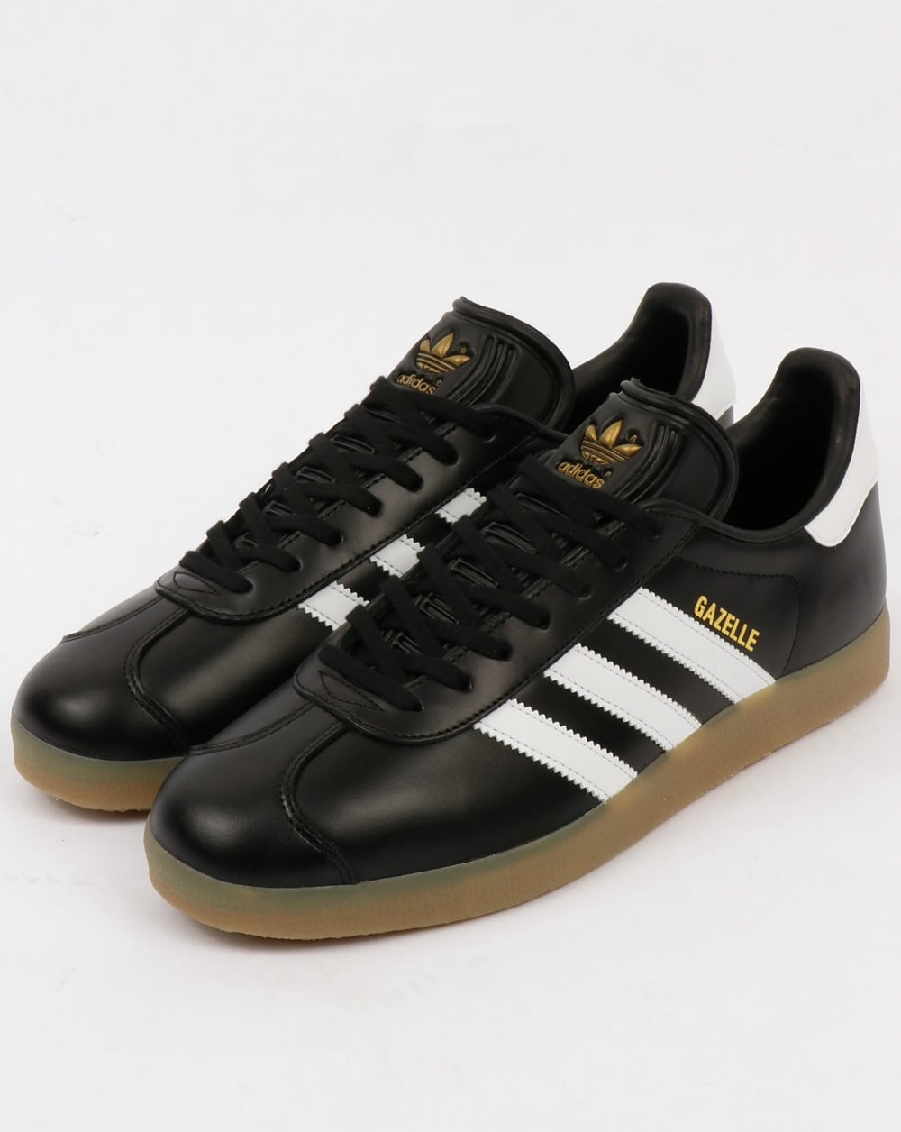 Adidas Gazelle Leather Trainers Black/White Gum