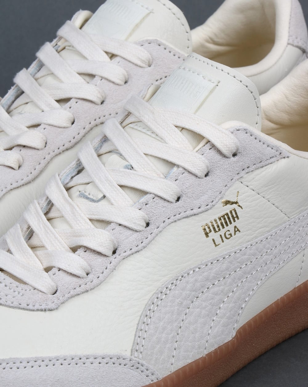Puma Liga Leather Trainers Whisper White