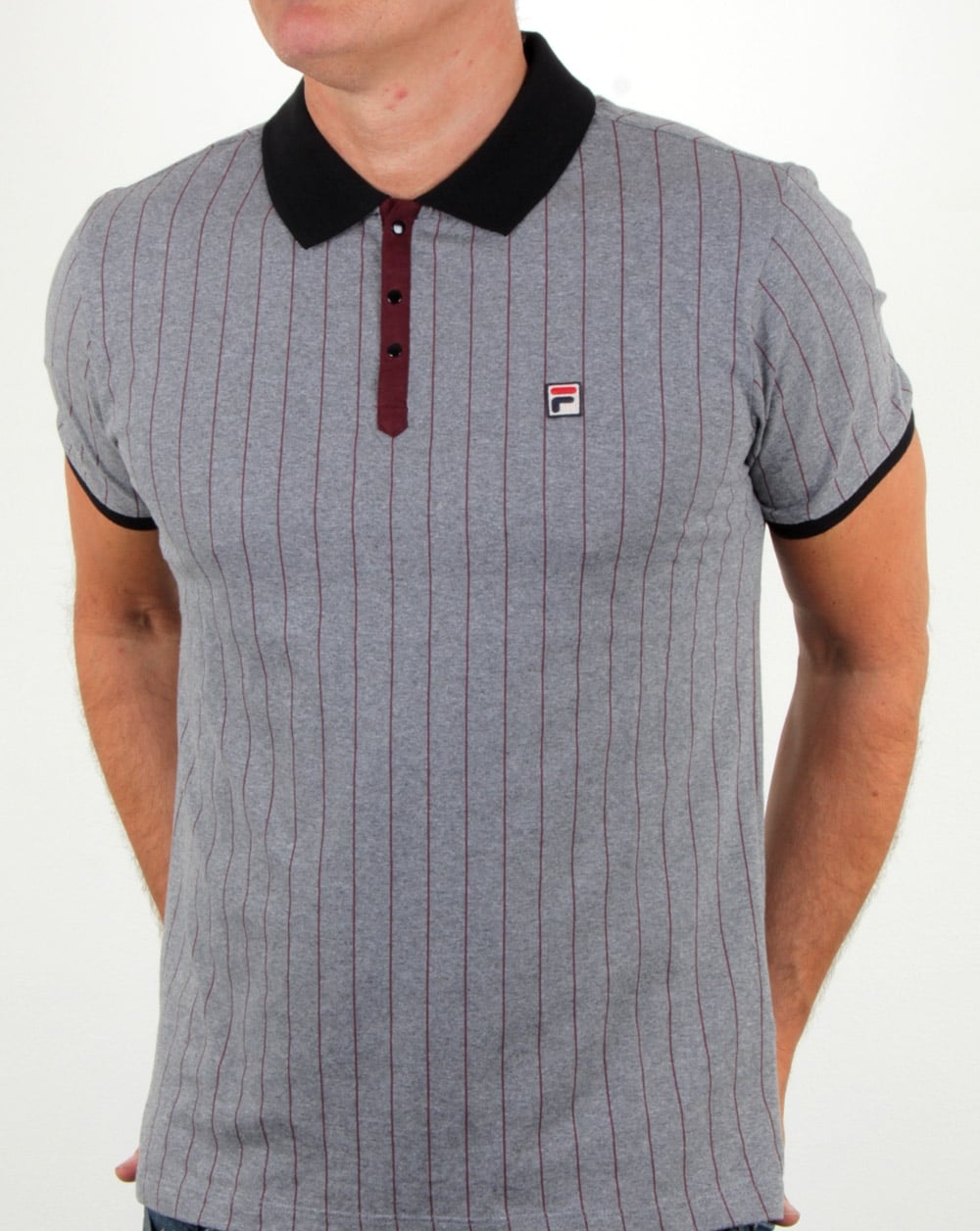 Fila Vintage Mk1 Settanta Polo Shirt Grey