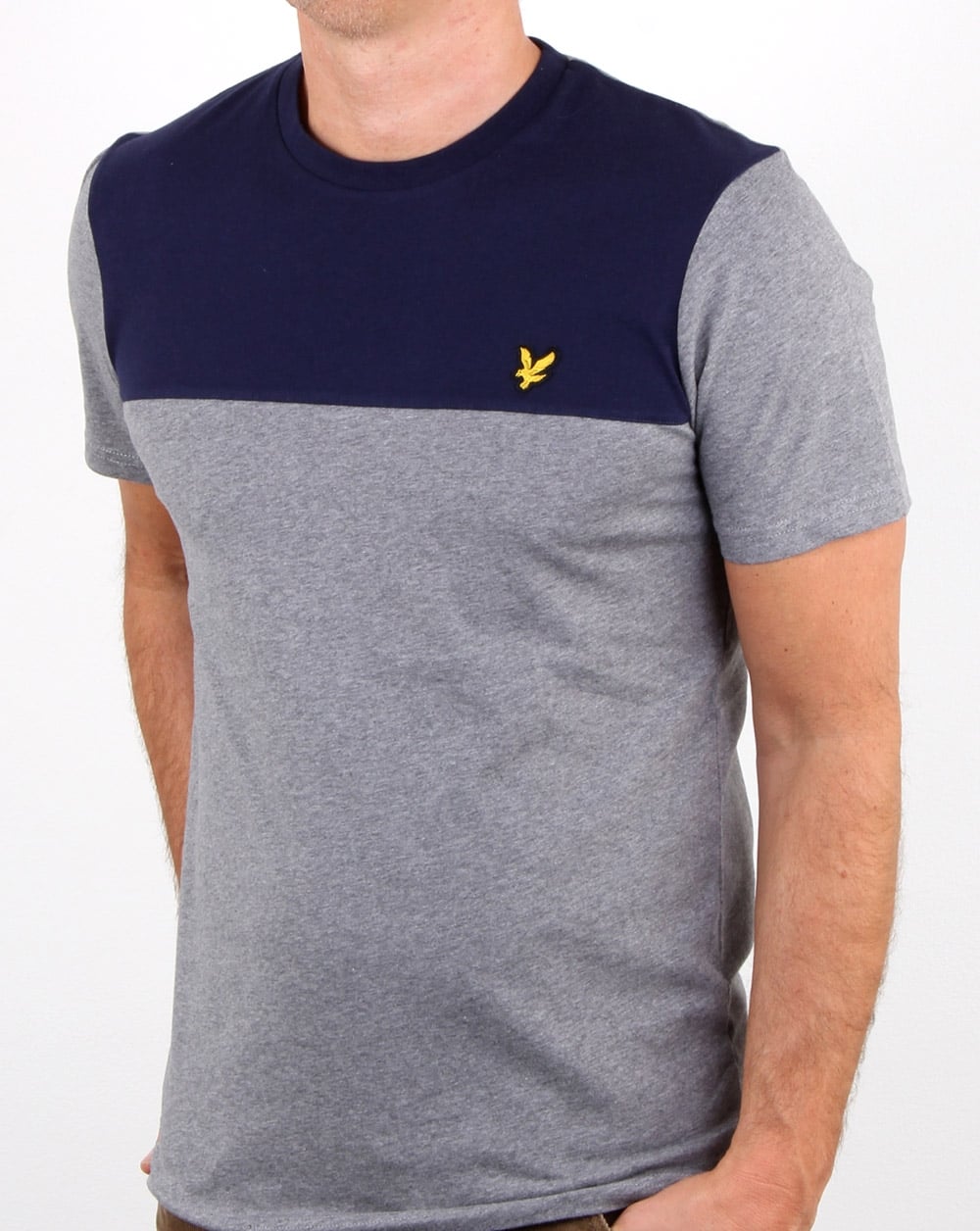 Lyle And Scott Yoke T Shirt Mid Grey Marl