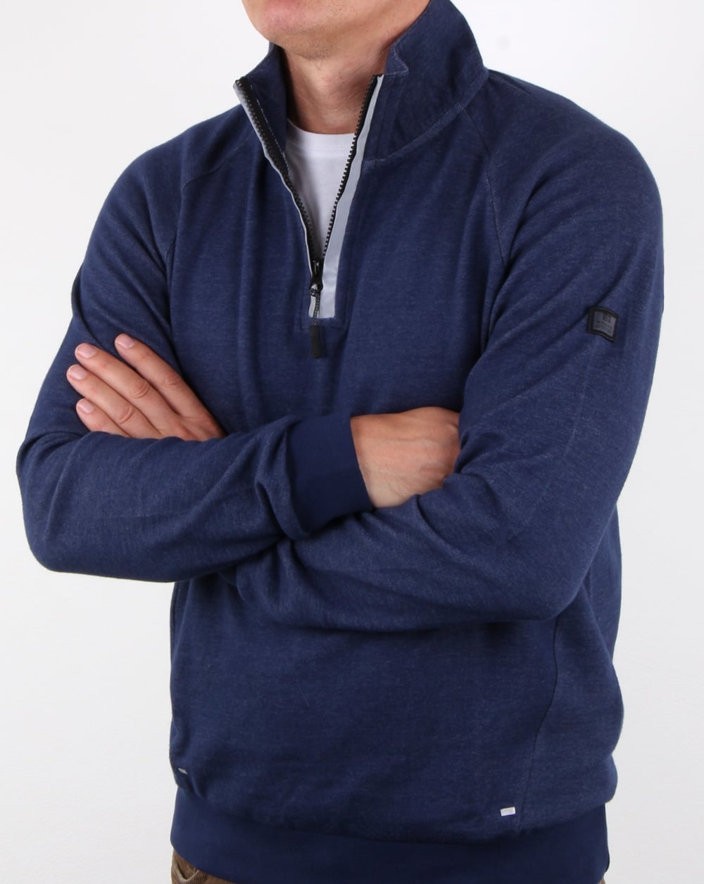 Weekend Offender Grier Qtr Zip Sweatshirt French Navy