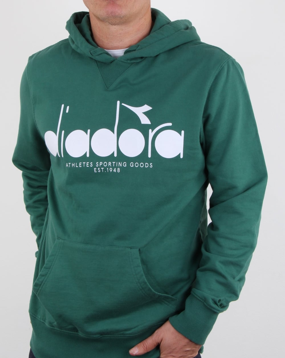 Diadora Logo Hoodie Posy Green