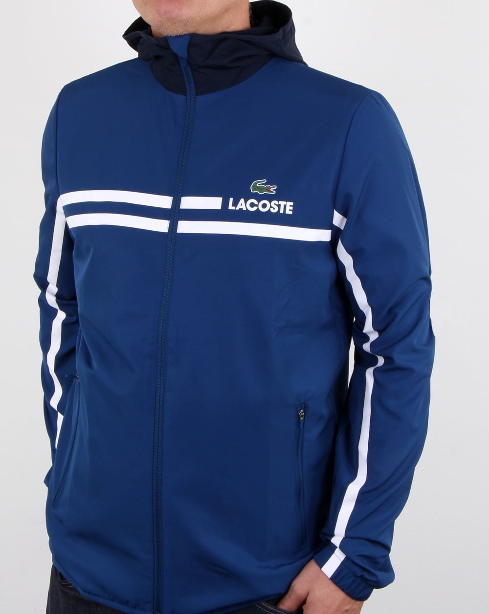 Lacoste Hooded Jacket Marino/navy Blue/white
