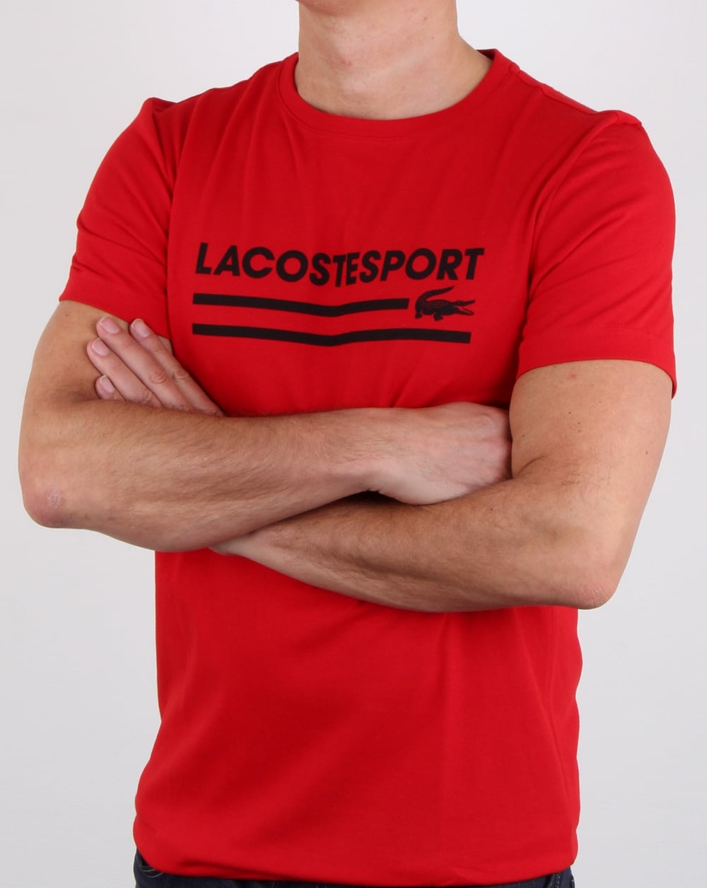 Lacoste Sport Logo T Shirt Red/black