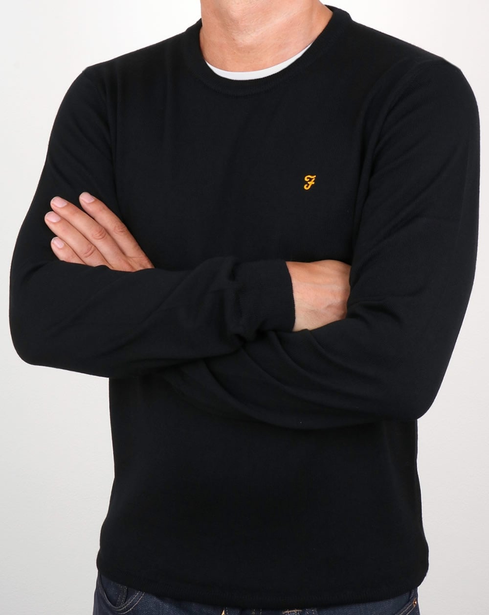 Farah Mullen Merino Jumper Black