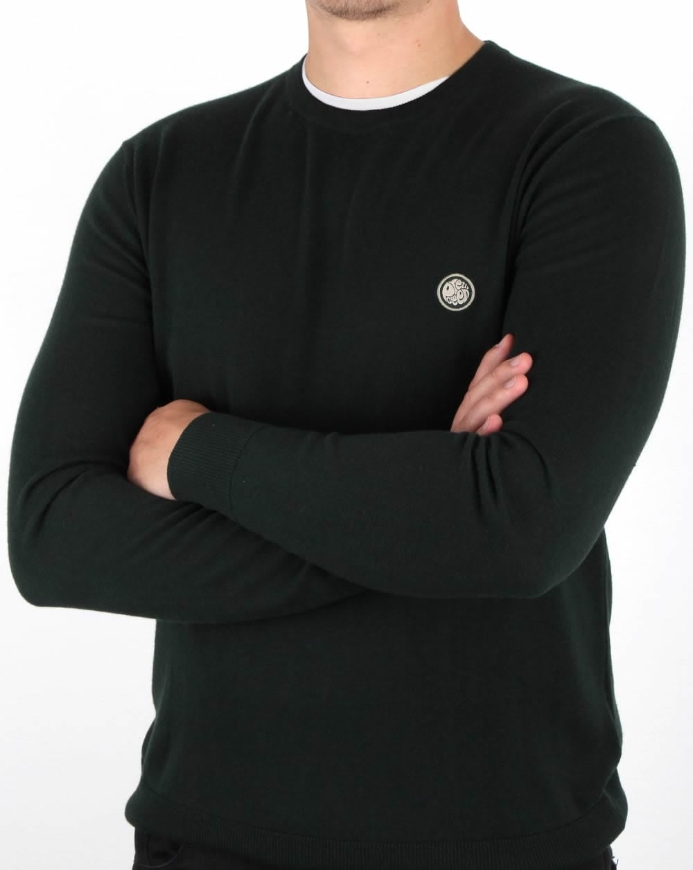 Pretty Green Hinchcliffe Crew Neck Jumper Green