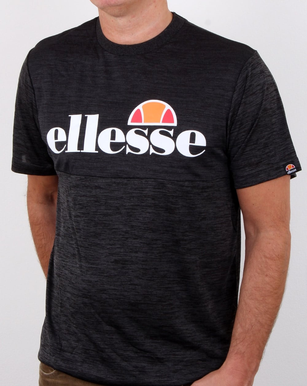 Ellesse Canzi T Shirt Black Marl