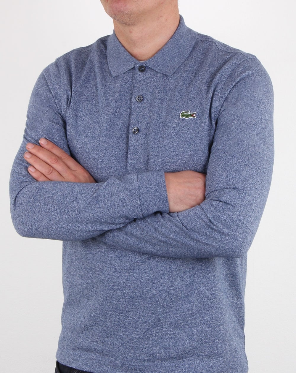 Lacoste Long Sleeve Polo Shirt Merino Jaspe