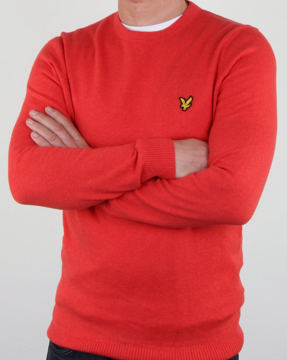 Lyle And Scott Merino Jumper Poppy Marl