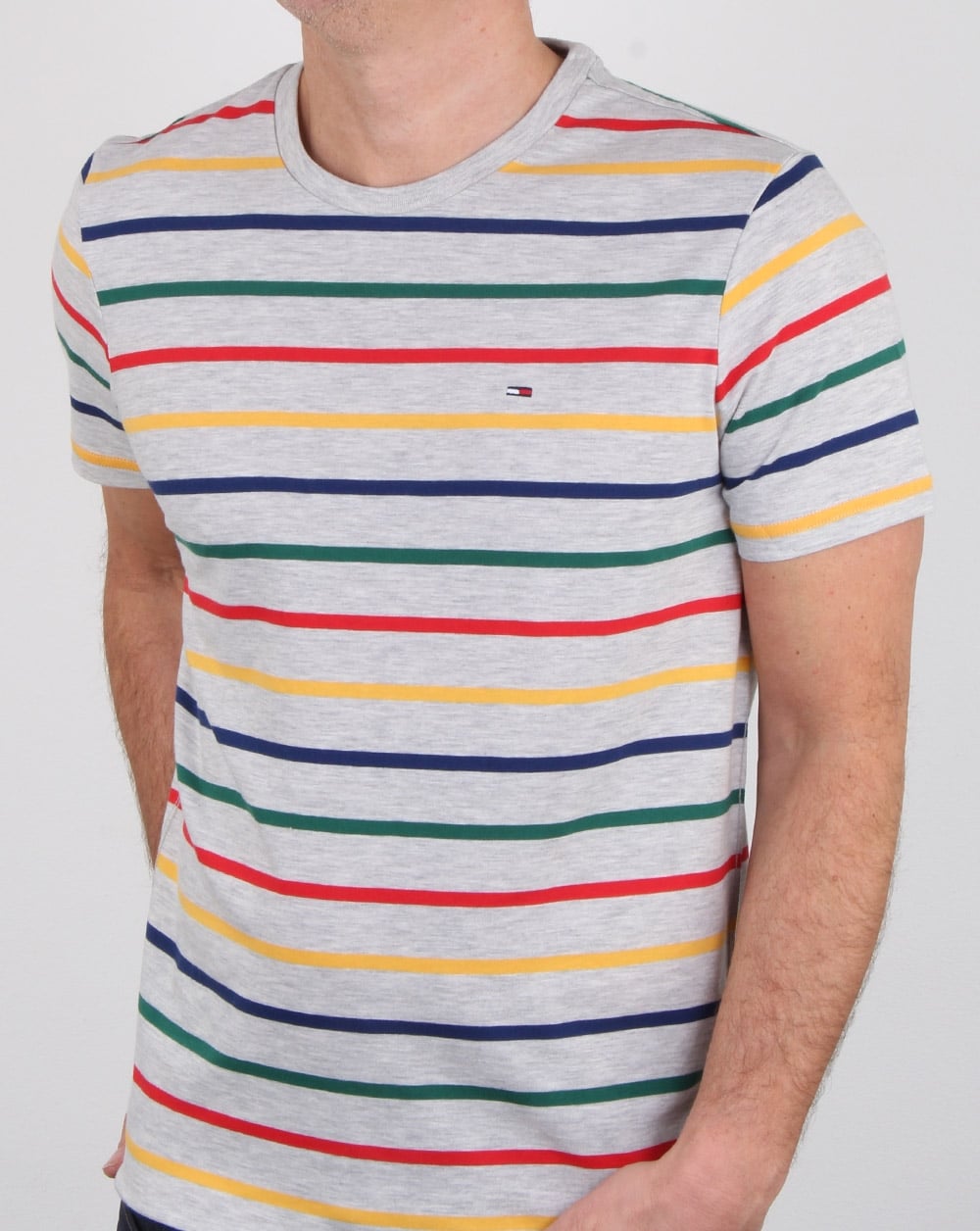 Tommy Hilfiger Multi Stripe T Shirt White