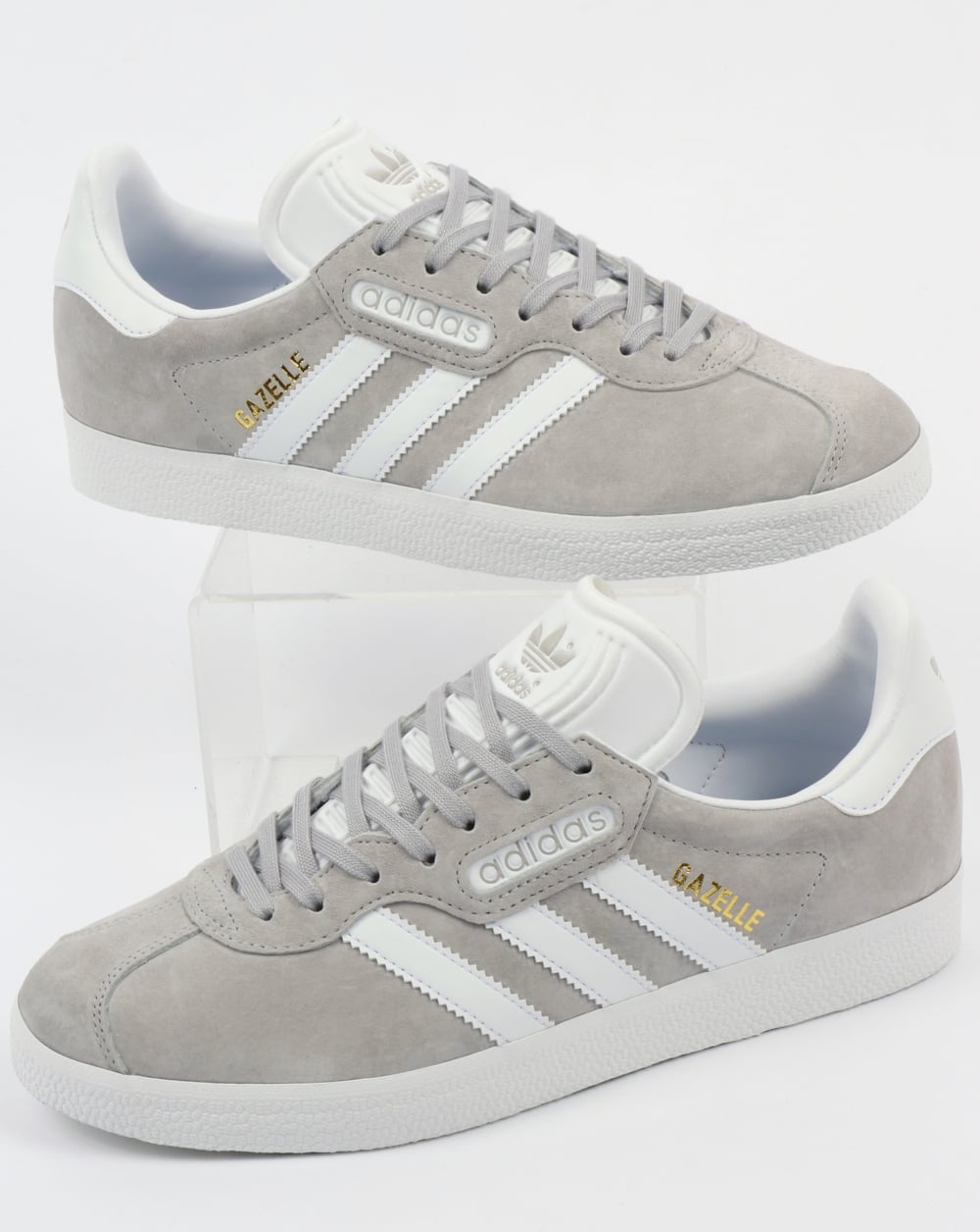 Adidas Gazelle Super Trainers Grey/White – 80's Casual Classics