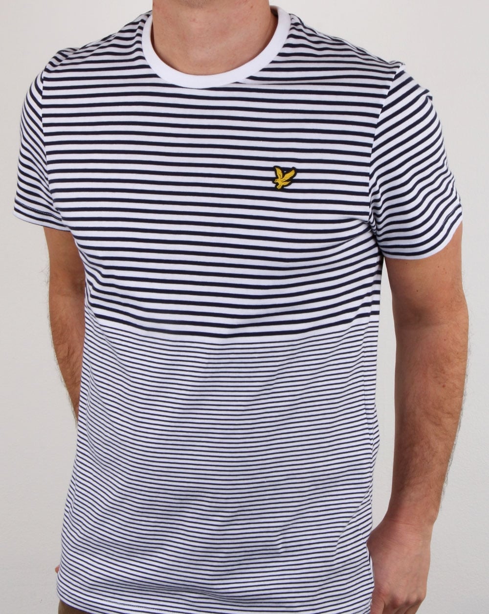 Lyle And Scott Stripe T Shirt Navy