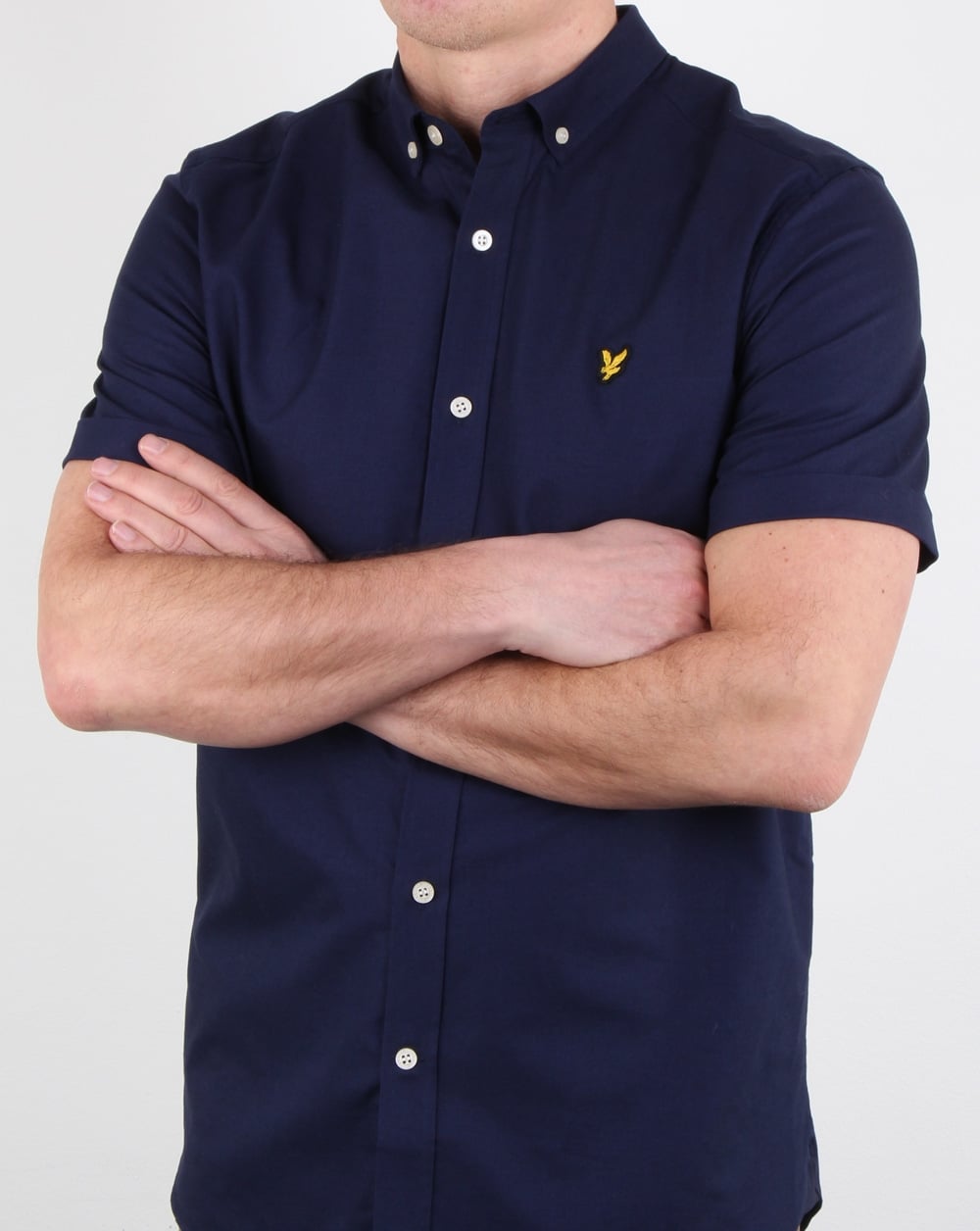 Lyle And Scott Short Sleeve Oxford Shirt Navy