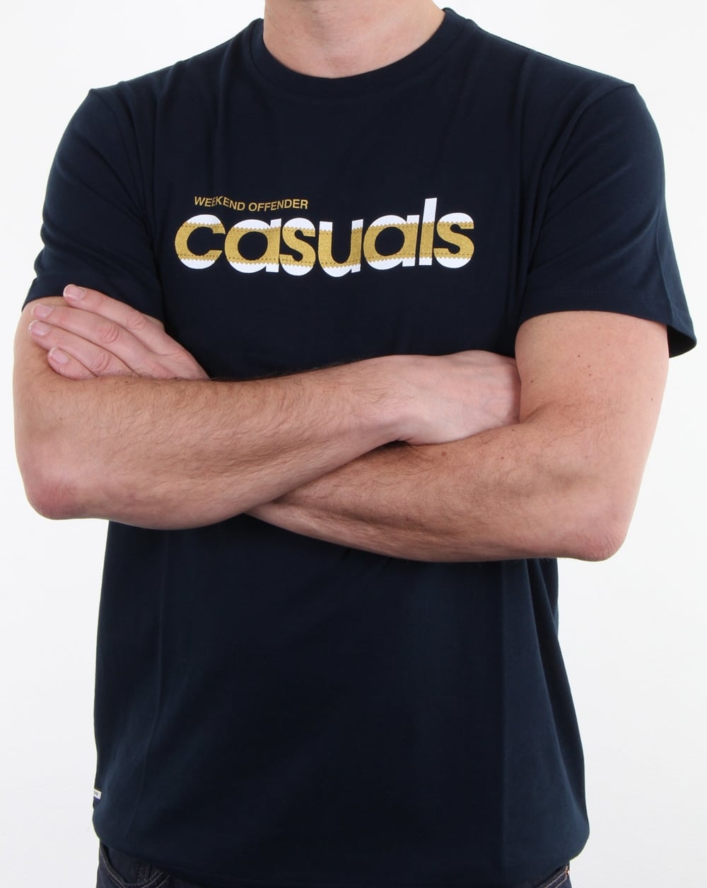 Weekend Offender Terrace Casuals T Shirt Navy