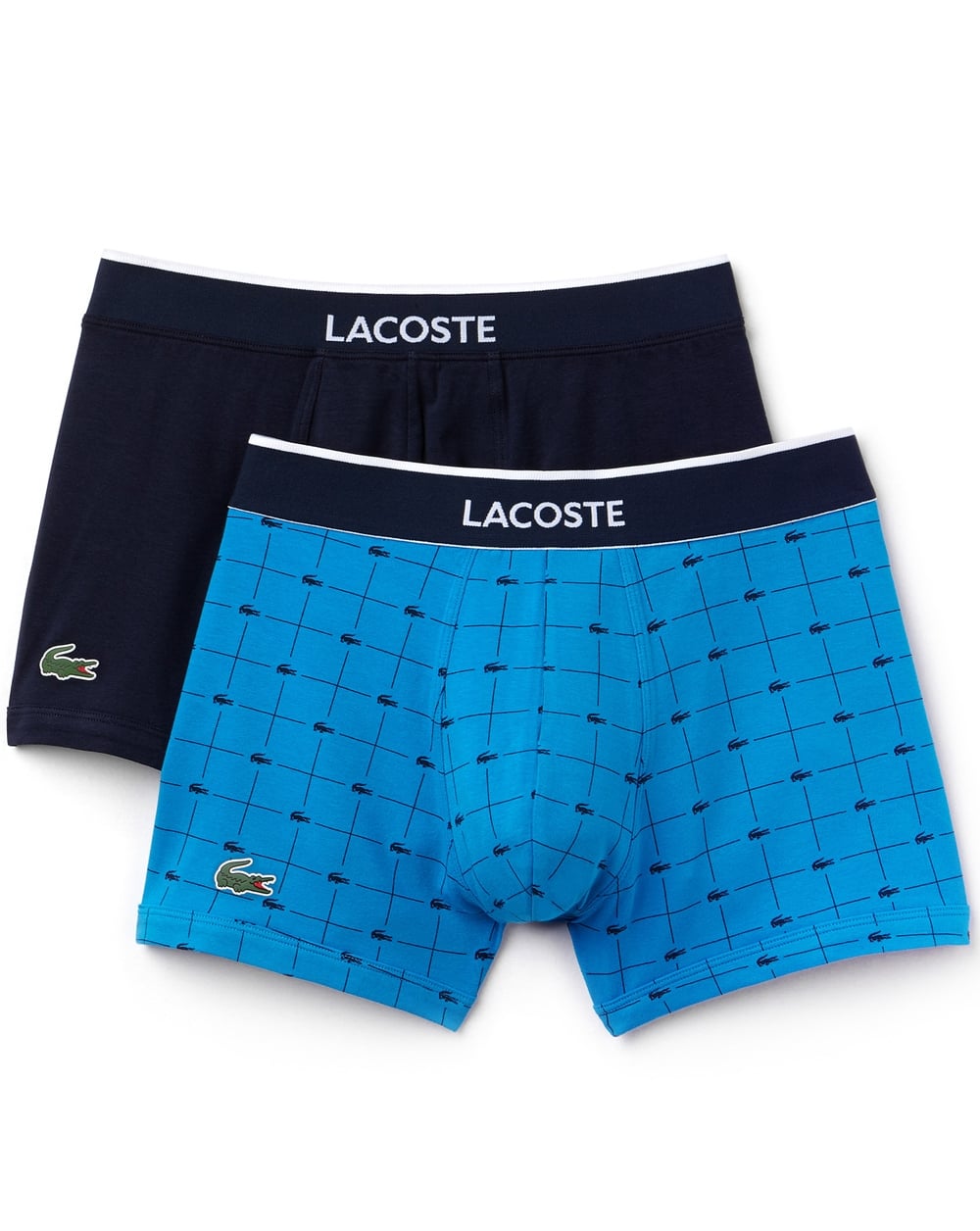 Lacoste Twin Pack Boxer Shorts Navy/brill Blue
