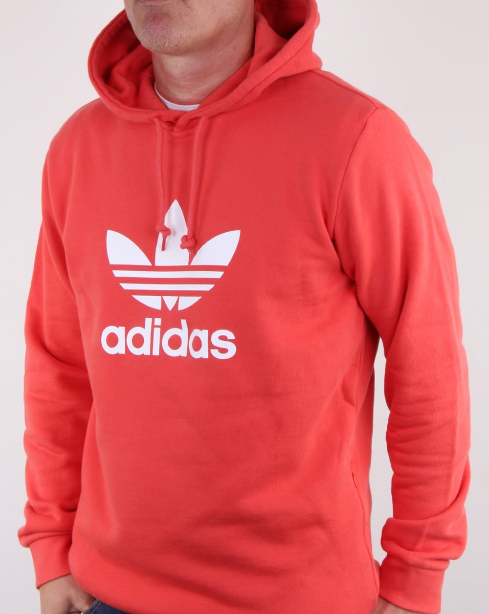 Adidas Originals Trefoil Hoody Trace Scarlet