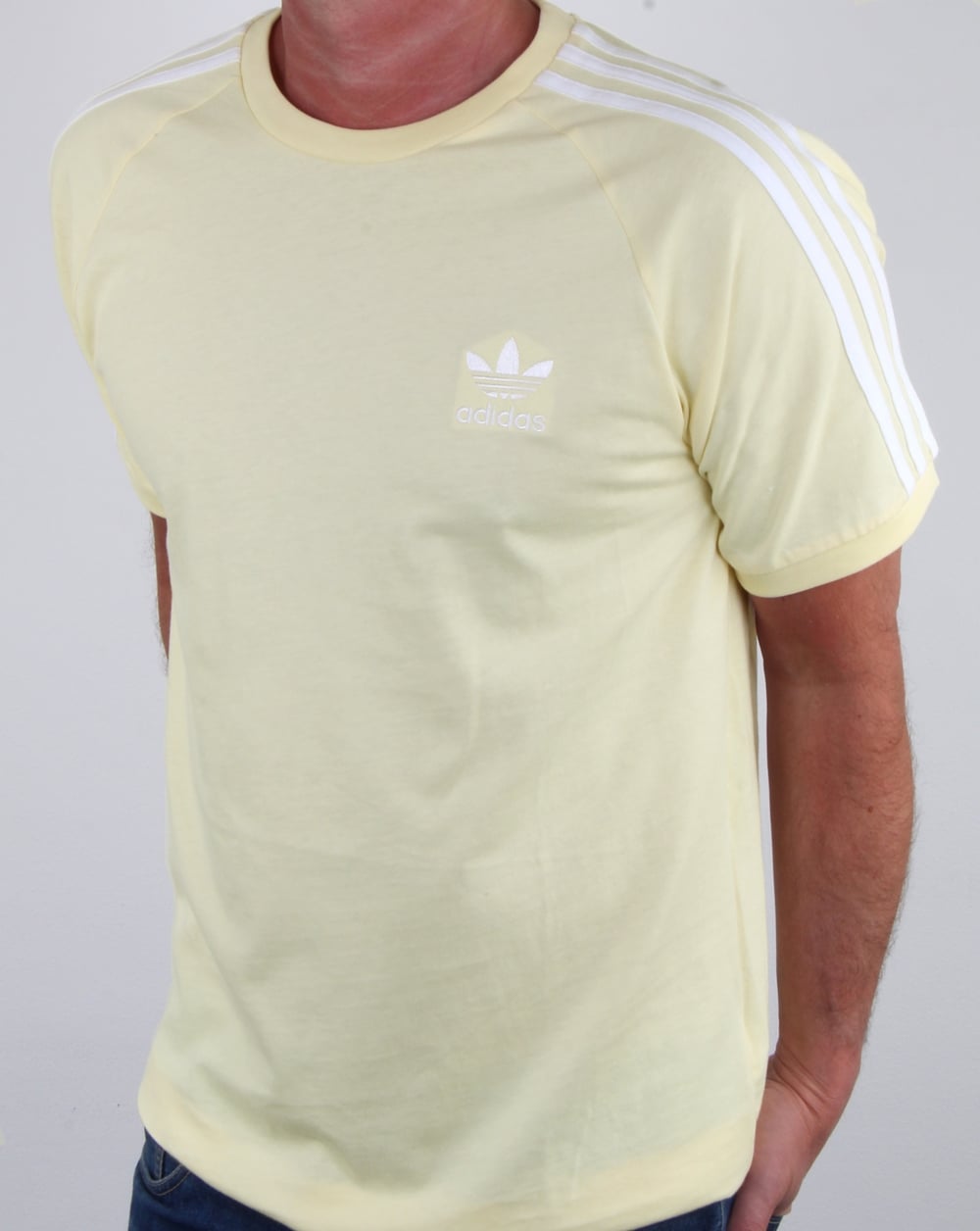 Adidas Originals 3 Stripes T Shirt Yellow