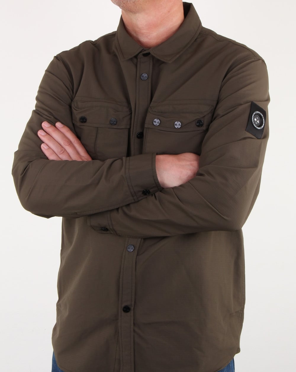 Marshall Artist 60 40 Hiking Overshirt Khaki