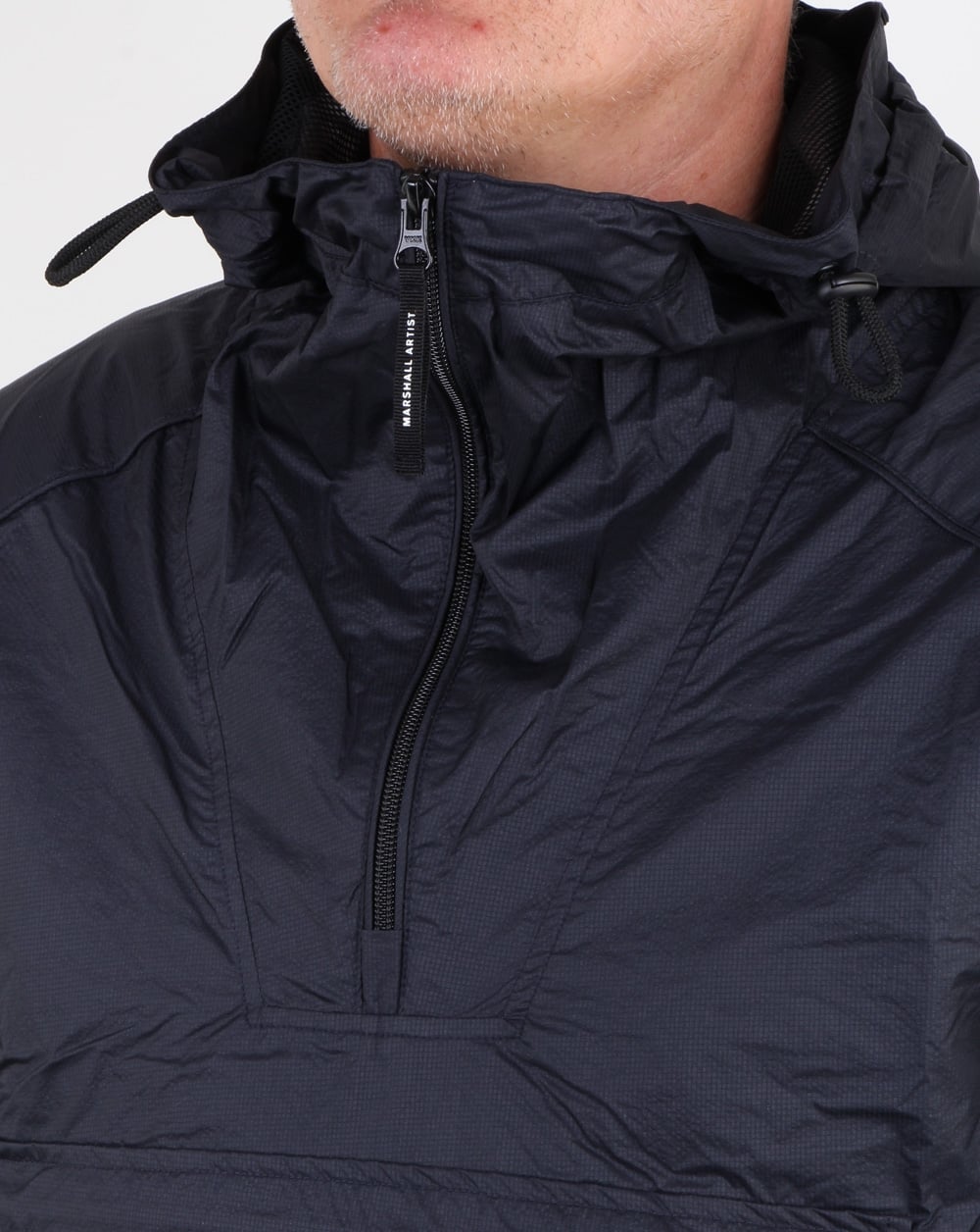 Marshall Artist Micro Ripstop Half Zip Jacket Navy