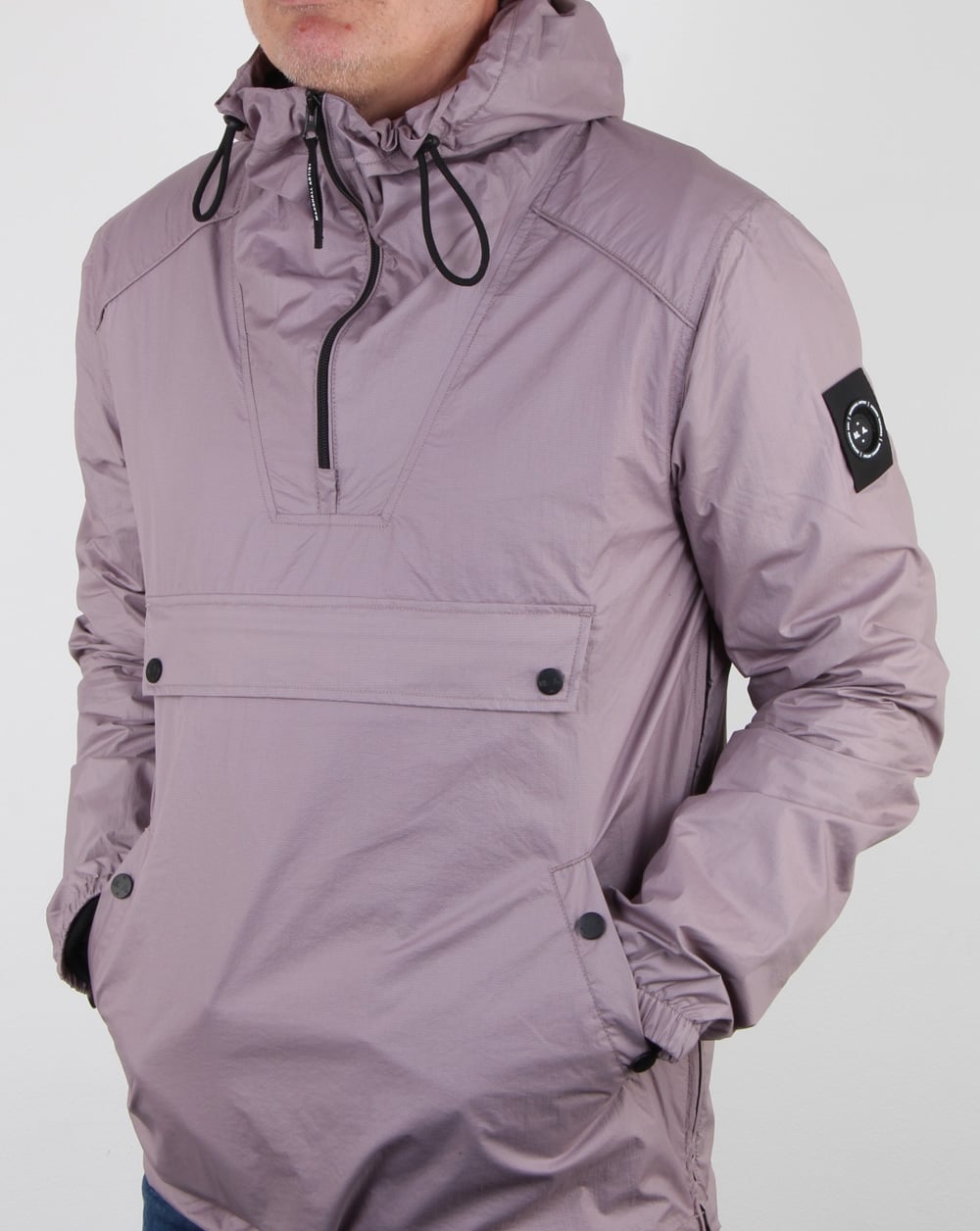 Marshall Artist Micro Ripstop Half Zip Jacket Pink