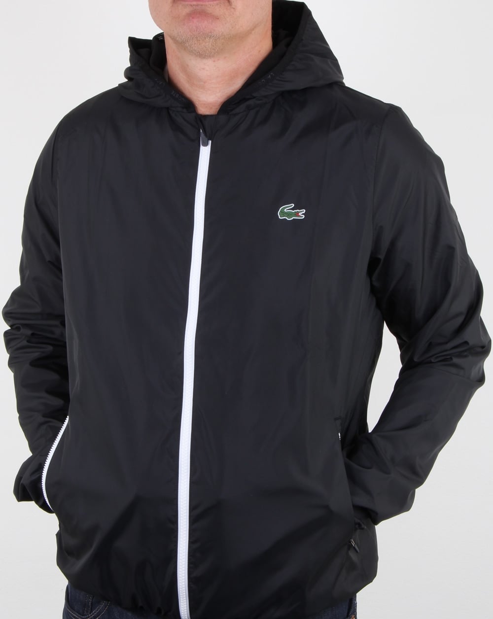 Lacoste Hooded Jacket Black/white