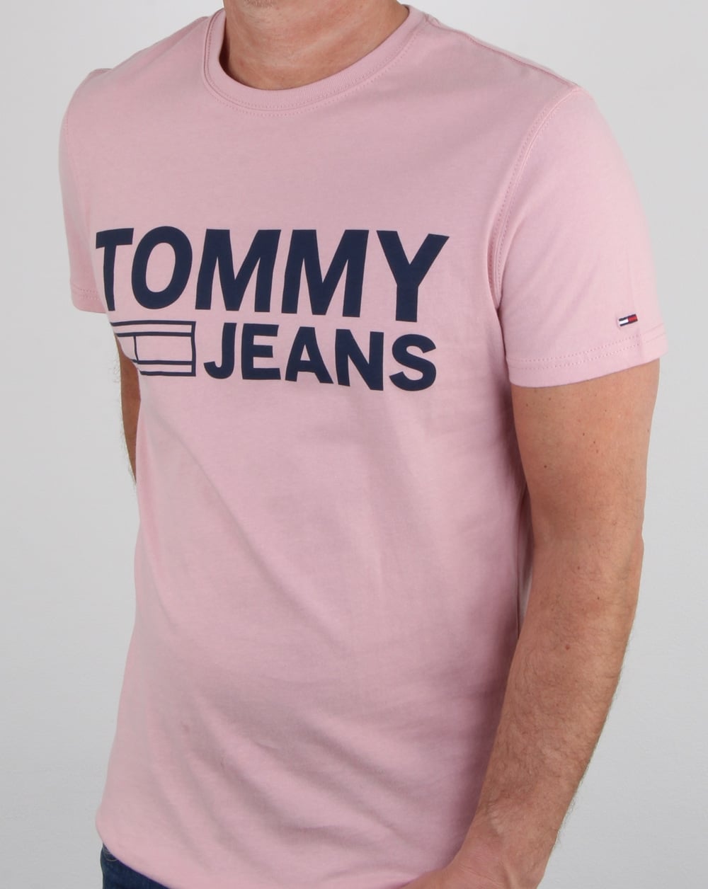 Tommy Hilfiger Logo T Shirt Pink
