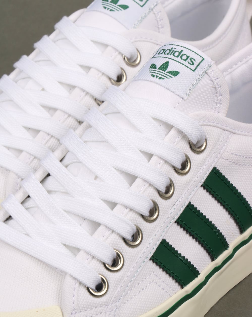 Adidas Nizza Trainers White/Green