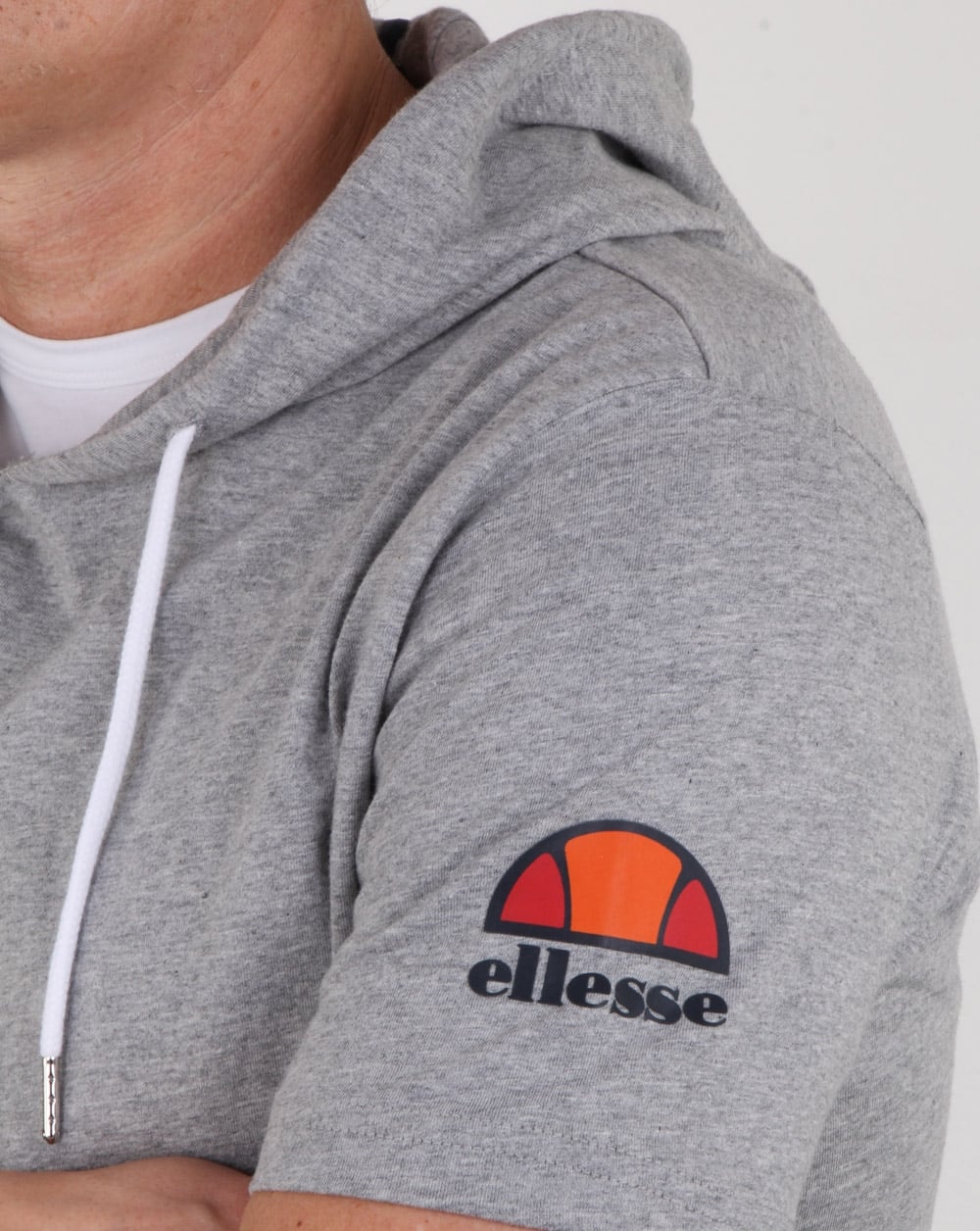 Ellesse Hooded T Shirt Athletic Grey