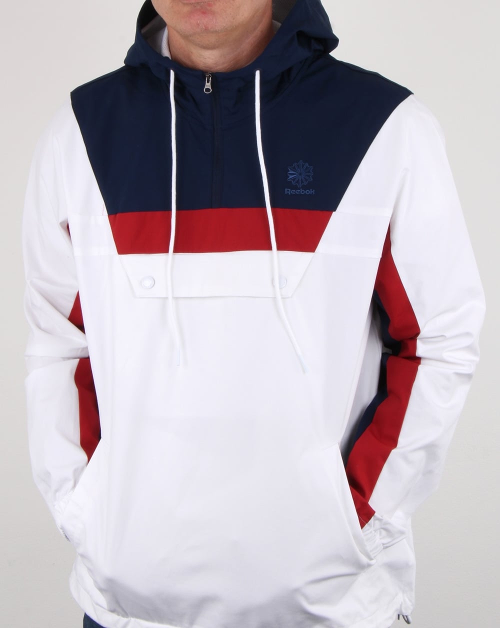 Reebok Ef Half Zip Anorak White/navy/red