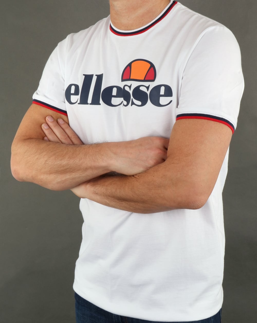 Ellesse Multi Ringer T Shirt White