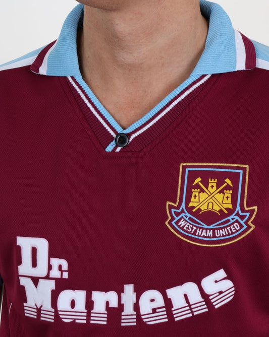 80s Casual Classics 80s Casual Classics West Ham 2000 Retro Football Shirt Claret