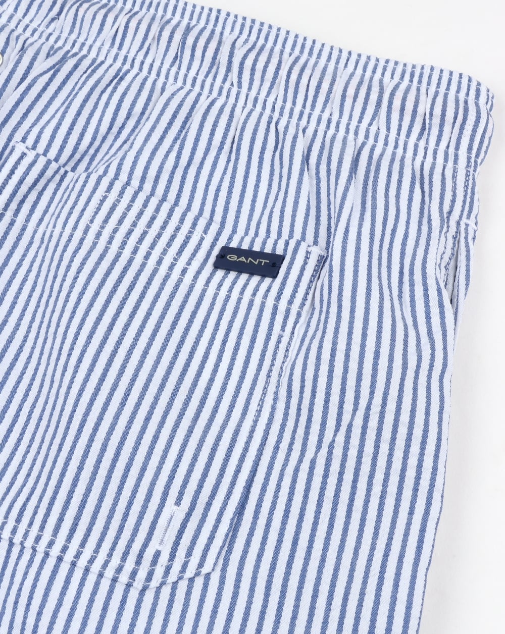 Gant Seersucker Swim Shorts Yale Blue
