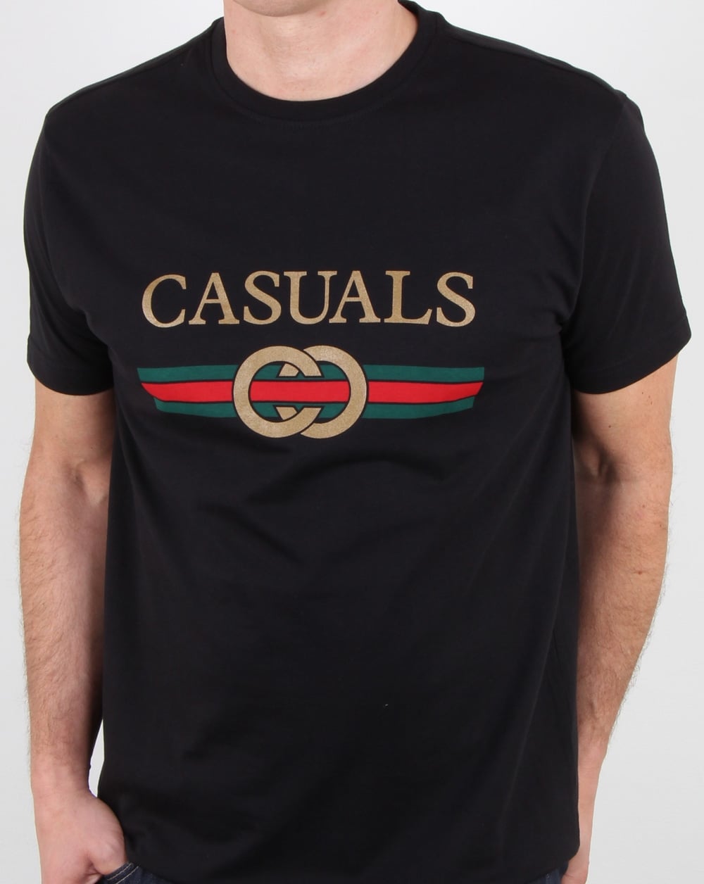 80s Casual Classics Designer Casual T Shirt Black