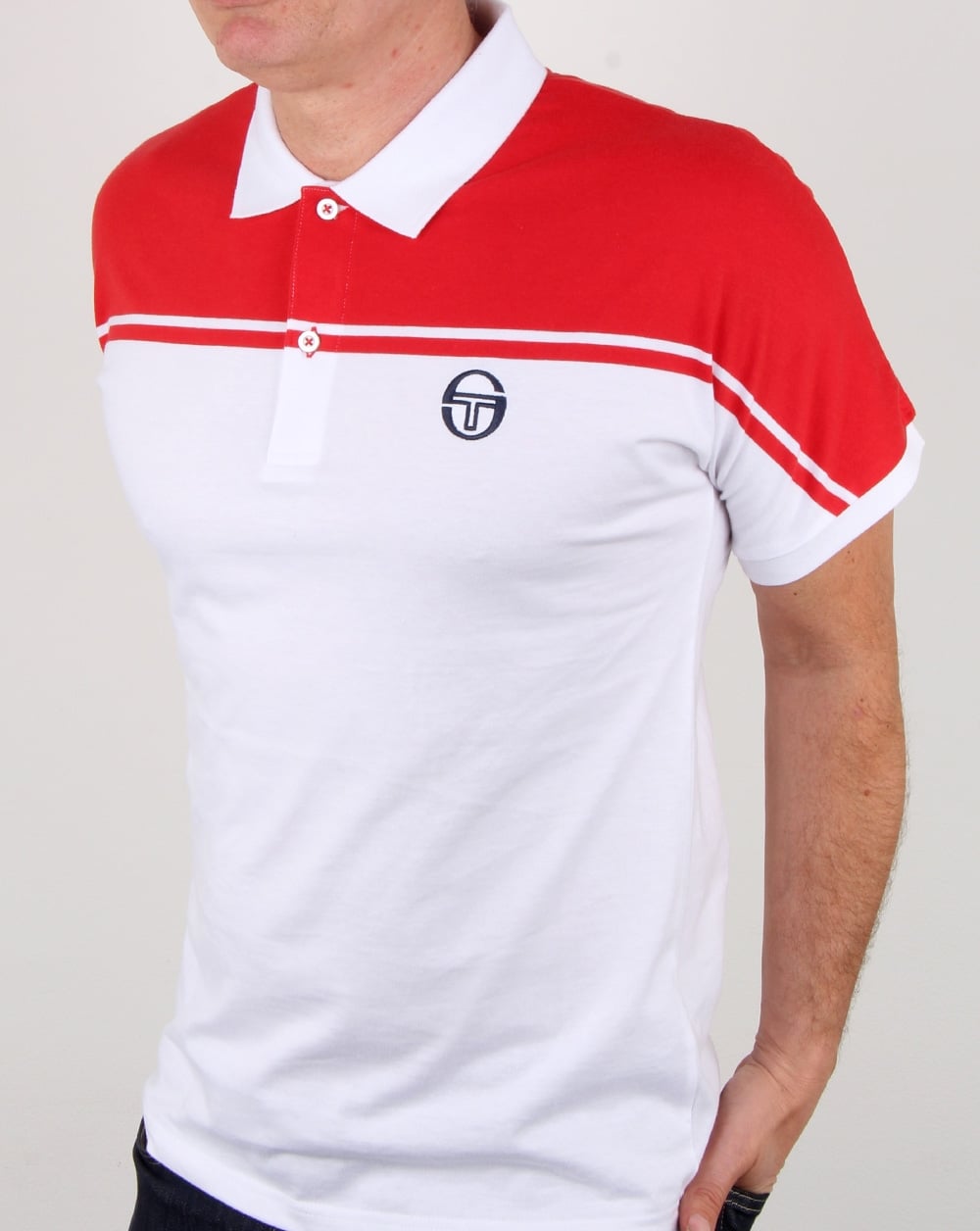 Sergio Tacchini New Young Line Polo Shirt White/red