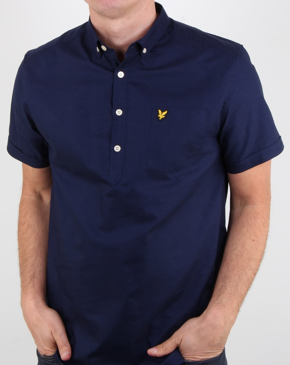 Lyle And Scott Oxford Short Sleeve Shirt Navy