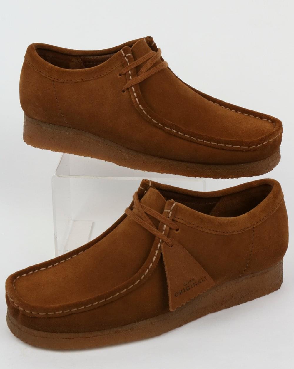Clarks Originals Wallabee Shoes Cola Suede