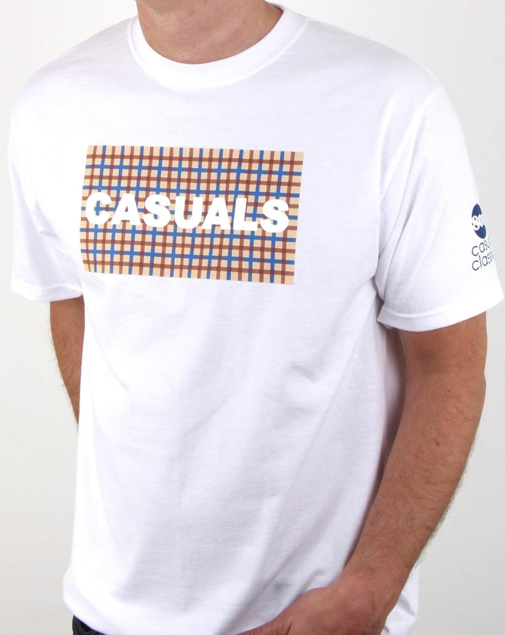 80s Casual Classics Casual Check T Shirt White