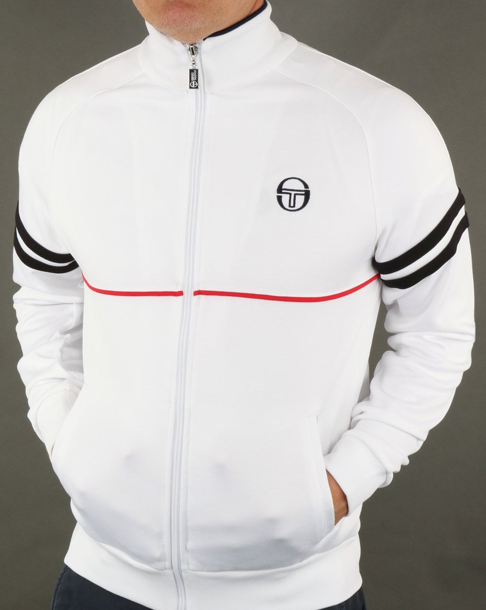 Sergio Tacchini Star Track Top White/Red