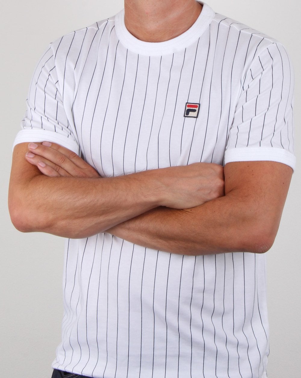Fila Vintage Pinstripe T Shirt White