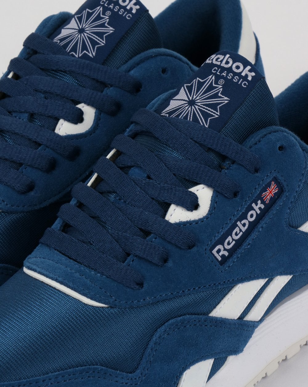 Reebok Classic Nylon Trainers Bunker Blue/White