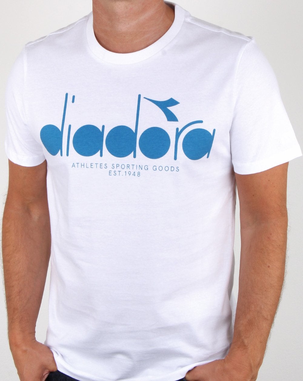 Diadora Logo T-shirt White/Blue