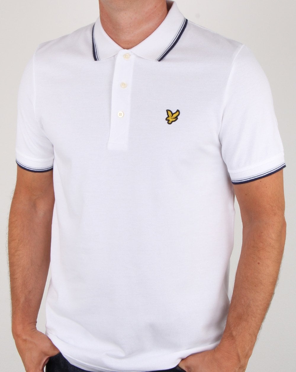Lyle And Scott Tipped Polo Shirt White