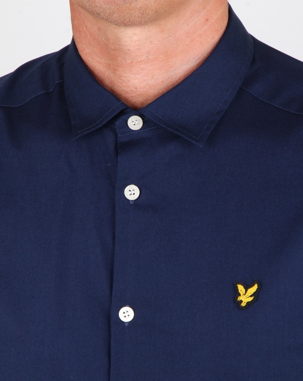 Lyle And Scott Slim Fit Poplin Shirt Navy