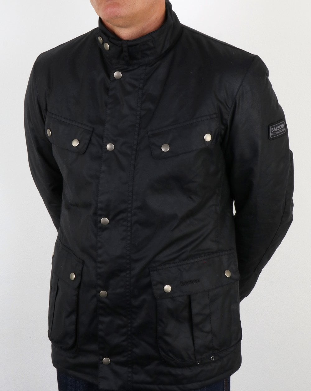 Barbour International Duke Wax Jacket Black