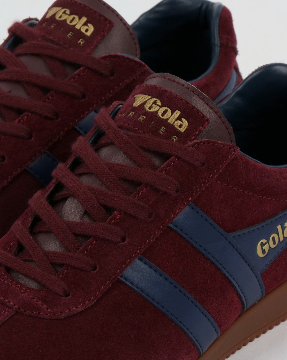 Gola Harrier Suede Trainer Burgundy/Navy