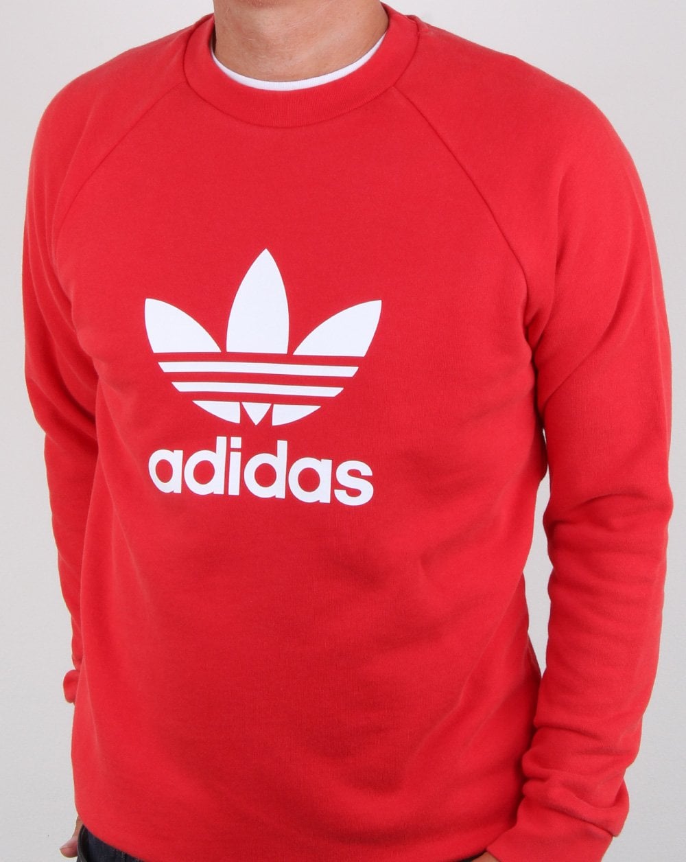 Adidas Originals Trefoil Crew Sweat Collegiate Red