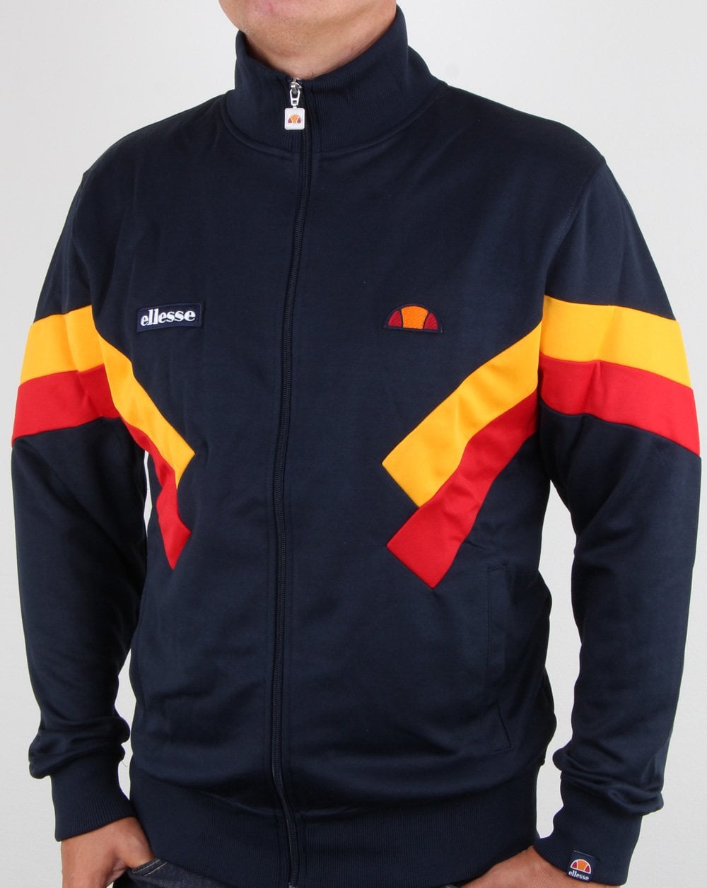 Ellesse Chierroni Track Top Navy/citrus/red